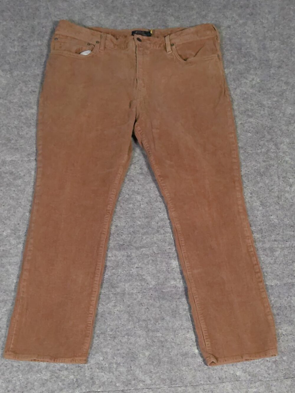Polo Ralph Lauren Mens 40x30 Brown Corduroy Pants Stretch 5 Pocket Preppy